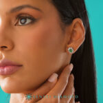 Anturaj Oval Zümrüt Küpe - Görsel 2