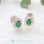 Anturaj Oval Zümrüt Küpe