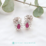 Anturaj Oval Yakut Küpe